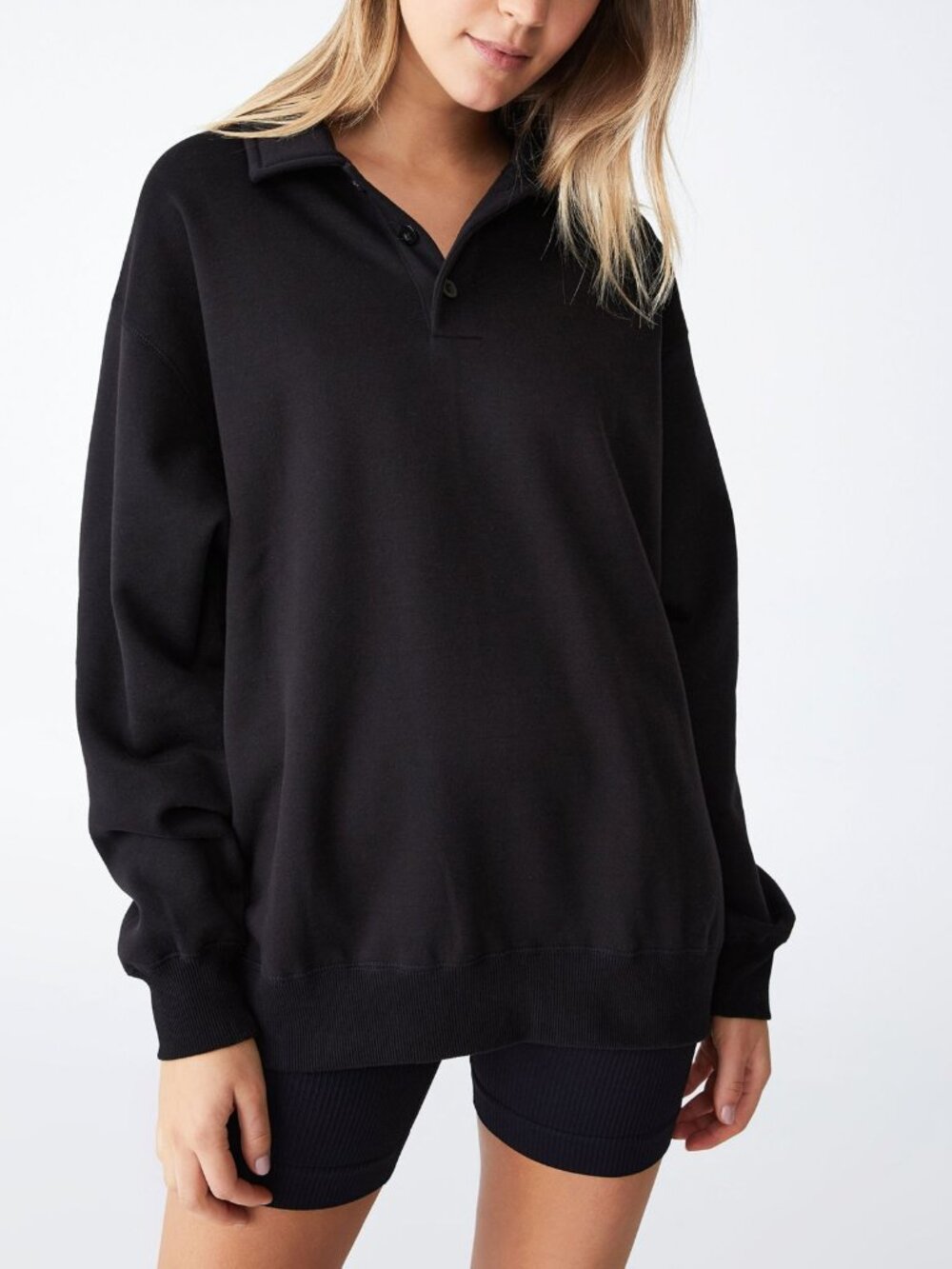 COTTON ON Womens Activewear Oversized Polo Top